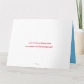 Niedliche Weihnachts Küssen Siegel Custom Husband Karte (Rückseite)