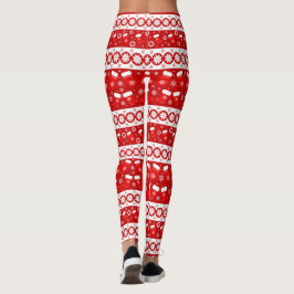 Niedliche Weihnachts-Mitten und Strumpf Leggings