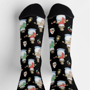 Niedliche Weihnachts- oder Wintermuster Festliche Socken