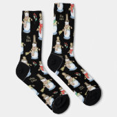 Niedliche Weihnachts- oder Wintermuster Festliche  Socken (Rechts)