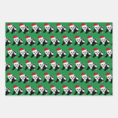 Niedliche Weihnachts-Panda-Kinder Geschenkpapier Set (Vorderseite)