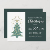 Niedliche Weihnachts-Party Einladung Postkarte (Vorne/Hinten)