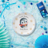 Niedliche Weihnachts-Penguin-Kinderdusche Pappteller (Party)