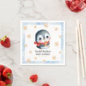 Niedliche Weihnachts-Penguin-Kinderdusche Serviette (Beispiel)