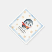 Niedliche Weihnachts-Penguin-Kinderdusche Serviette (Ecke)
