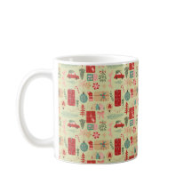 Niedliche Weihnachts Preppy Pink Mint Green Illust