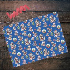 Niedliche Weihnachts-Raccoons Geschenke Snowglocke Seidenpapier