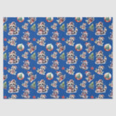 Niedliche Weihnachts-Raccoons Geschenke Snowglocke Seidenpapier (Vorderseite)