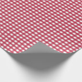 Niedliche Weihnachts Red Gingham Pattern Geschenkpapier (Ecke)