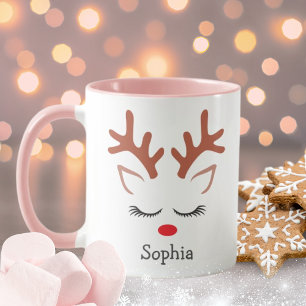 Niedliche Weihnachts-Rentier-Tasse Tasse