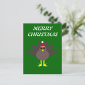 Niedliche Weihnachts-Türkei individuell anpassbare Feiertagspostkarte (Stehend Vorderseite)
