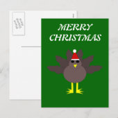 Niedliche Weihnachts-Türkei individuell anpassbare Feiertagspostkarte (Vorne/Hinten)
