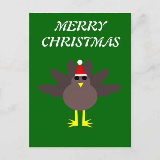 Niedliche Weihnachts-Türkei individuell anpassbare Feiertagspostkarte (Vorderseite)