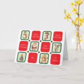 Niedliche Weihnachts- und Urlaubswünsche auf den P Karte (Gelbe Blume)