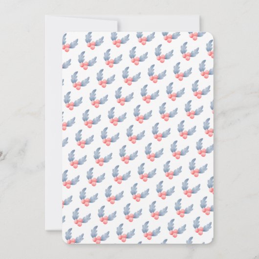 Niedliche Weihnachts-Watercolor-Script-Cookies Kak Einladung (Rückseite)