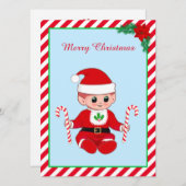 Niedliche Weihnachts-Weihnachtself und Candy Canes (Vorne/Hinten)