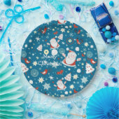 Niedliche Weihnachts-Weihnachtsmuster-Teller Pappteller (Party)