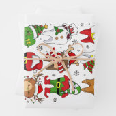Niedliche Weihnachts-Zahnstochfiguren Spaß Urlaub Geschenkpapier Set (Beispiel)