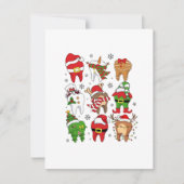 Niedliche Weihnachts-Zahnstochfiguren Spaß Urlaub Mitteilungskarte (Vorderseite)