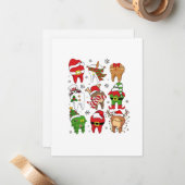 Niedliche Weihnachts-Zahnstochfiguren Spaß Urlaub Mitteilungskarte (Vorderseite/Rückseite Beispiel)