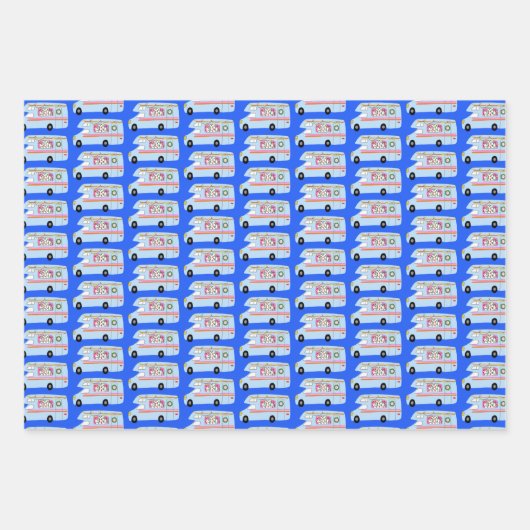 Niedliche Weihnachtsanhänger RV Bikes Farbenfrohe  Geschenkpapier Set (Vorderseite 2)