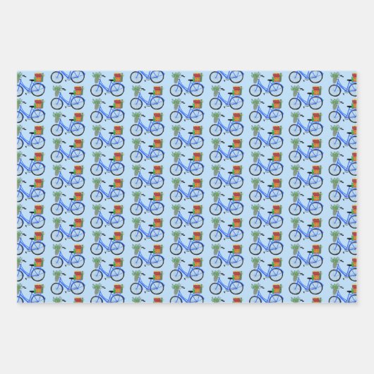 Niedliche Weihnachtsanhänger RV Bikes Farbenfrohe Geschenkpapier Set (Vorderseite)