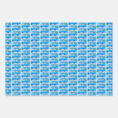 Niedliche Weihnachtsanhänger RV Campingplatz Tolle Geschenkpapier Set (Vorderseite)