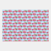 Niedliche Weihnachtsanhänger RVs Camping-Reise-Url Geschenkpapier Set (Vorderseite)