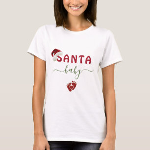 Niedliche Weihnachtsankündigung zur Schwangerschaf T-Shirt