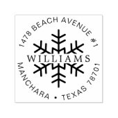 Niedliche Weihnachtsansprache Snowflake Permastempel (Design)