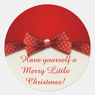 Niedliche Weihnachtsaufkleber Runder Aufkleber
