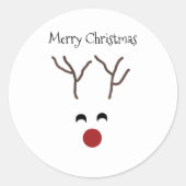Niedliche Weihnachtsaufkleber Runder Aufkleber (Vorderseite)