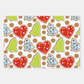 Niedliche Weihnachtsbackpapier-Blätter Geschenkpapier Set (Vorderseite 2)