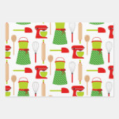 Niedliche Weihnachtsbackpapier-Blätter Geschenkpapier Set (Vorderseite 2)