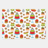 Niedliche Weihnachtsbackpapier-Blätter Geschenkpapier Set (Vorderseite)