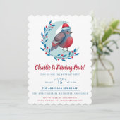 Niedliche Weihnachtsbädchen Geburtstagsparty Einladung (Stehend Vorderseite)