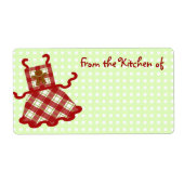 Niedliche Weihnachtsbaker Kitchen Labels (Vorne)