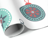 Niedliche Weihnachtsbälle Muster Geschenkpapier (Rolleneckpunkt)