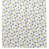 Niedliche Weihnachtsbälle und Geschenkmuster Duschvorhang (Vorderseite)