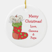 Niedliche Weihnachtsbären Großkind Keramik Ornament (Hinten)