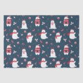 Niedliche Weihnachtsbären Winterferien Seidenpapier (Vorderseite)