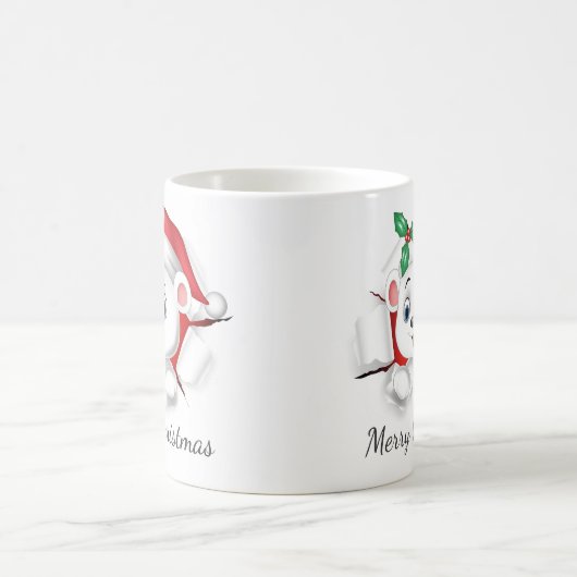 Niedliche WeihnachtsbärÜberraschung Kaffeetasse (Mittel)