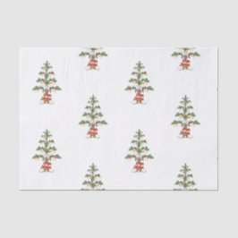 Niedliche Weihnachtsbaum-Fleece Navidad Seidenpapier