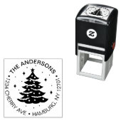 Niedliche Weihnachtsbaum Rücksendeadresse Permastempel (Beispiel)