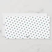 Niedliche Weihnachtsbaum Schneeflocken Familienfes Feiertagskarte (Rückseite)