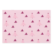 Niedliche Weihnachtsbaum-Wrapping-Papierblätter