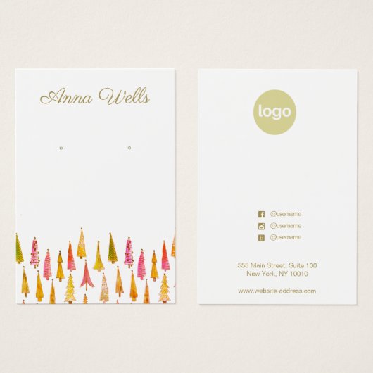 Niedliche Weihnachtsbaumausweis (Vorne & Hinten)