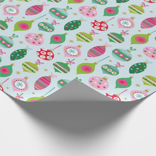 Niedliche Weihnachtsbaumblumen Geschenkpapier (Ecke)