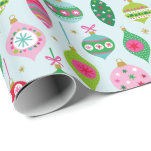 Niedliche Weihnachtsbaumblumen Geschenkpapier