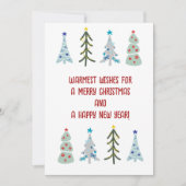 Niedliche Weihnachtsbäume Feiertagskarte (Vorderseite)